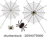 halloween spider and spider web ... | Shutterstock .eps vector #2054375000