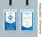 blue employee identity card... | Shutterstock .eps vector #1083078626