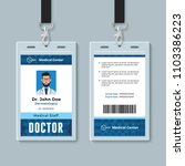 doctor id card. medical... | Shutterstock .eps vector #1103386223
