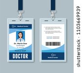 doctor id badge. medical... | Shutterstock .eps vector #1103669939