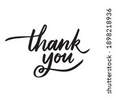 thank you calligraphy... | Shutterstock .eps vector #1898218936