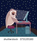 Vector Illustration. Owl...