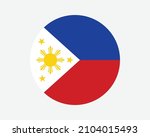 philippines round country flag. ... | Shutterstock .eps vector #2104015493