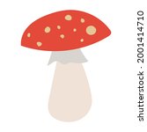 Red Mushroom. Amanita Isolated. ...