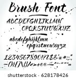 brush lettering vector alphabet ... | Shutterstock .eps vector #628178426