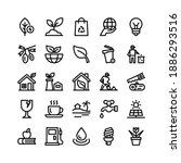 ecology line icons including... | Shutterstock .eps vector #1886293516