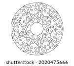 mandala design for coloring ... | Shutterstock .eps vector #2020475666