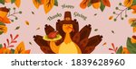 Thanksgiving Background In Flat ...