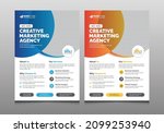 corporate flyer template ... | Shutterstock .eps vector #2099253940