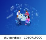 isometric business people... | Shutterstock .eps vector #1060919000