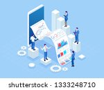 isometric concept of business... | Shutterstock .eps vector #1333248710