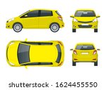 subcompact yellow hatchback car.... | Shutterstock .eps vector #1624455550