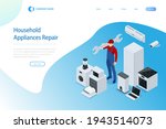isometric household appliances... | Shutterstock .eps vector #1943514073