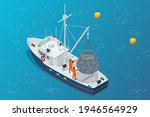 Isometric Shipping Seafood...