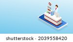 online pharmacy and medicine... | Shutterstock .eps vector #2039558420