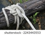 Old Rope And Wooden Pole