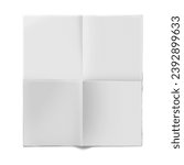 Small photo of Blank white broadsheet for mockup design.
