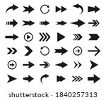 arrows big black icon set.... | Shutterstock .eps vector #1840257313