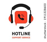 hotline support service. online ... | Shutterstock .eps vector #1911328603