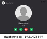 video chat interface  user web... | Shutterstock .eps vector #1921425599