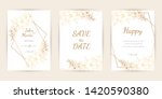 wedding invitation with gold... | Shutterstock .eps vector #1420590380