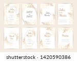 wedding invitation with gold... | Shutterstock .eps vector #1420590386