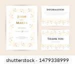 wedding invitation with gold... | Shutterstock .eps vector #1479338999