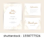 wedding invitation with gold... | Shutterstock .eps vector #1558777526