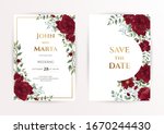 wedding invitation cards with... | Shutterstock .eps vector #1670244430