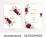 wedding invitation cards with... | Shutterstock .eps vector #1670244433
