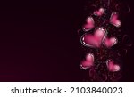 valentine's day. glossy hearts. ... | Shutterstock .eps vector #2103840023
