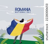 Romania National Day Illustration Design
