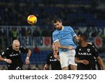 Small photo of Rome, Italy 2nd December 2021: Francesco Acerbi of SS LAZIO score during the Italian Serie A 2021-22 football match between S.S. Lazio and Udinese Calcio at the Olimpico Stadium