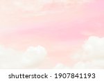 Cloud background in pastel baby pink color