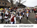 Small photo of Mainz, Germany - February 11, 2024: Traditionally, shouting 3x "Helau" and celebrating on the streets with kids, MTV-Guggemusik-Festival am Fastnachtsonntag.