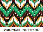 ikat chevron pattern background ... | Shutterstock .eps vector #2004496280