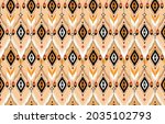 ikat geometric folklore... | Shutterstock .eps vector #2035102793