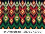 ikat geometric folklore... | Shutterstock .eps vector #2078271730