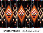 beautiful ethnic abstract ikat... | Shutterstock .eps vector #2163612219