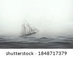 Illustration Of Sailing Ship...