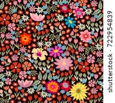 colorful floral carpet.... | Shutterstock .eps vector #722954839