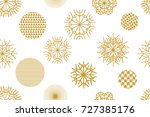 white and golden christmas... | Shutterstock .eps vector #727385176