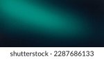 Small photo of Dark green color gradient grainy background, illuminated spot on black, noise texture effect, wide banner size.