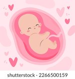 hand drawn adorable fetus...