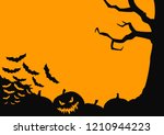 black and orange frame for... | Shutterstock .eps vector #1210944223