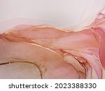 Abstract Pink Art With Gold  ...