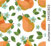 seamless pattern pears and... | Shutterstock .eps vector #294352823