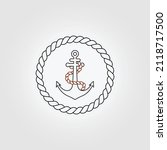 Minimal Line Art Anchor Logo...