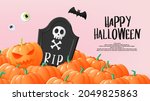 happy halloween banner art... | Shutterstock .eps vector #2049825863