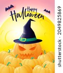 happy halloween banner art... | Shutterstock .eps vector #2049825869
